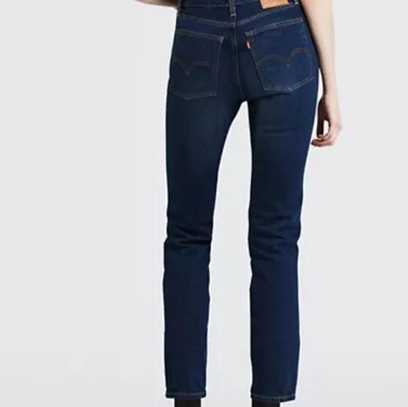 Levi's Wedgie High Rise Premium Denim Jeans in Authentic Favorite Sz 27 NWT - Picture 5 of 15